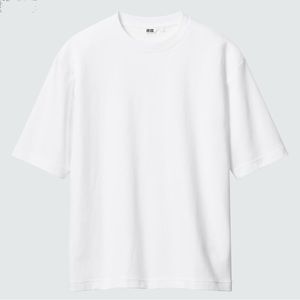 U AIRism Cotton Oversized Crew Neck Half-Sleeve T-Shirt